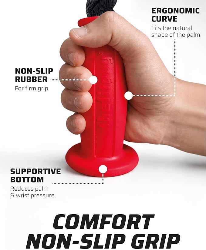 Ergonomic Tricep Rope | 30” Non-Slip Cable Attachment | Wrist Pressure Relief | Grip Strength & Forearm Activation | Home & Commercial Gym Accessory | for Cable Machine & Smart Gym