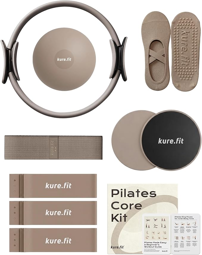 Pilates Kit for Women – Home Pilates Equipment Set with Ring, Ball & Resistance Bands | Pilates Starter Kit with Accessories in Gift Box