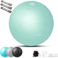HAPBEAR Exercise Ball (22''/26''/30'') - Anti-Burst Slip-Resistant Yoga/Pilates Ball for Core Training & Posture Improvement, Home Gym/Rehab/Pregnancy Ball, Quick Pump & 3 Resistance Bands Included
