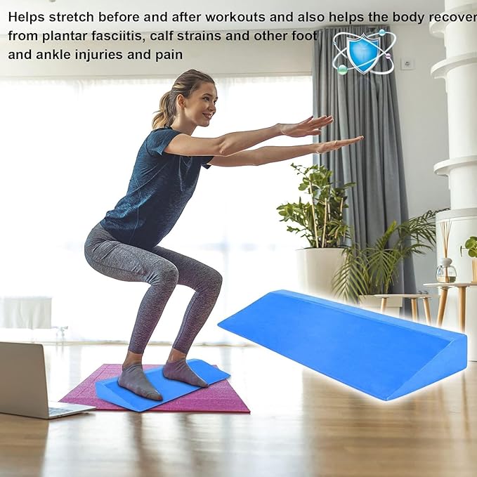 Yoga Squat Wedge Block,Pilates Yoga Wedge Stretch Accessories,Eva Support Inclined Squat Plate Balance Supportive Foam Wedge Block,for Exercise Wrist Strength Fitness Gym(Black)