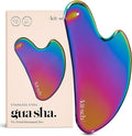 Kitsch Stainless Steel Gua Sha Facial Tools - Guasha Tool for Face, Face Sculpting Tool, Jawline Shaper, Double Chin Reducer Gua Sha Tools, Lymphatic Drainage Massager, Facial Skin Care, Iridescent
