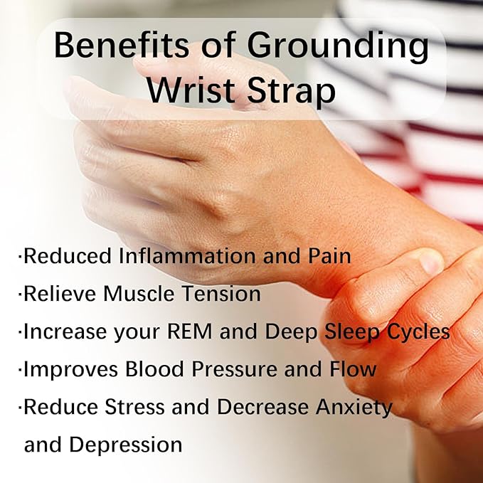 Grounding Wrist Strap, Grounding Therapy Wristband for Pain Relief, Inflammation and Numbness, Grounding Products for Earth Connected