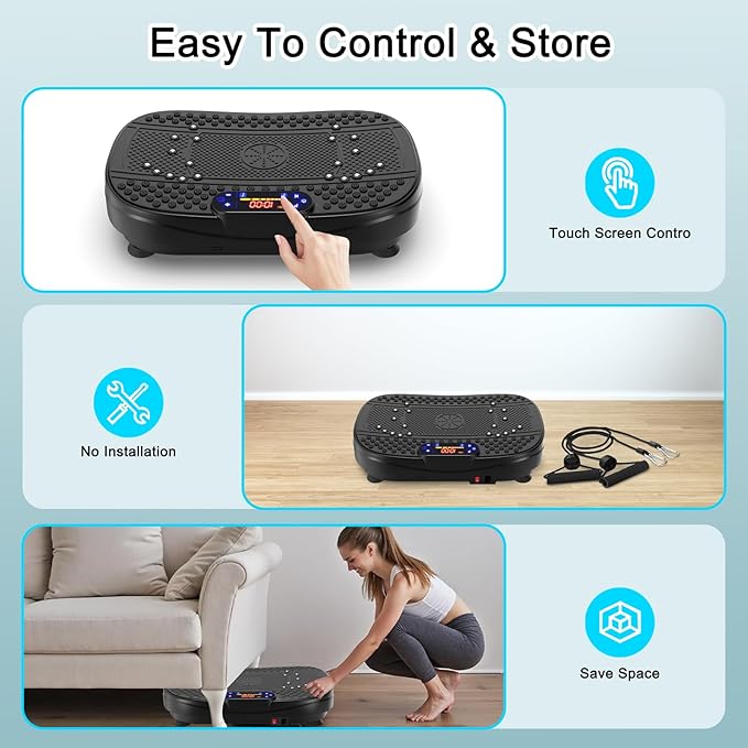 Vibration Plate Exercise Machine Whole Body Workout Vibration Fitness Platform for Home Fitness with Remote Control