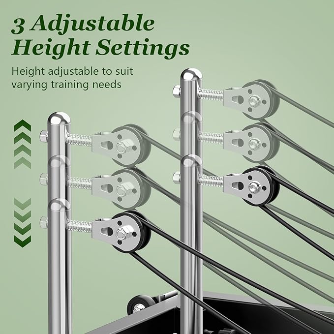 Pilates Reformer, Foldable Reformer Pilates Machine with Adjustable Reformer Heights, Up to 440 LBS Weight Capacity Suitable for Home Use and Studio, Advanced and Beginners Users