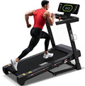 Heavy Duty Treadmill for Home, 20-Level Auto Incline Treadmill, 500 LB Capacity, 20" Wide Deck, 0.6-12 MPH, 4.5 HP, LED Display, Bluetooth Speaker & App