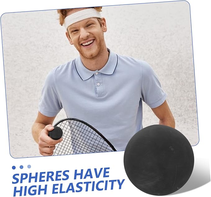 4Pcs High Elastic Rubber Balls for Competition Training Mini Racket Ball for Outdoor Sports for Improving Reaction Skills and Hand Eye Coordination