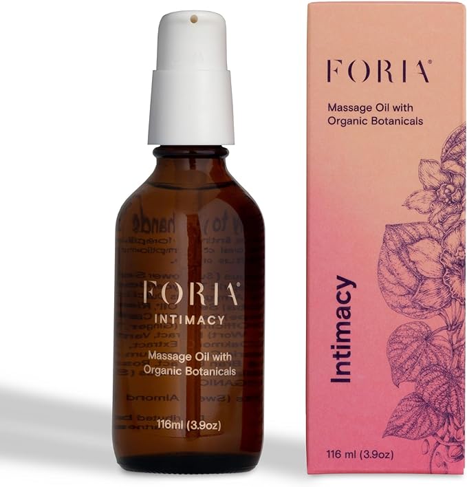 Foria Massage Oil - Organic, Natural Herbal Body Oil with Jojoba - 3.9 Fl Oz