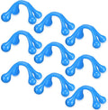Liliful 9 Pcs 4 Point Massage Tools Christmas Gift Office Gift Small Hook Massager Handheld Palm Shaped Manual Back and Neck Massager Tools 4 Legged Hand Held Massager(Blue)