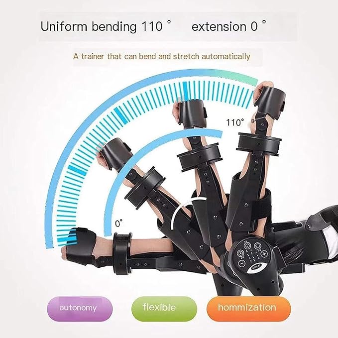 Elbow Joint Recovery Device, Stroke Rehabilitation arm Elbow Protector, Hemiplegia Robot Training Device, hinged Elbow Support arm Exerciser with Remote Control and Intelligent Timing(Left)