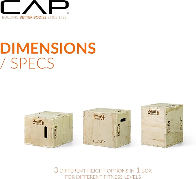 CAP Barbell 3-in-1 Plyometric Box | Multiple Styles and Sizes