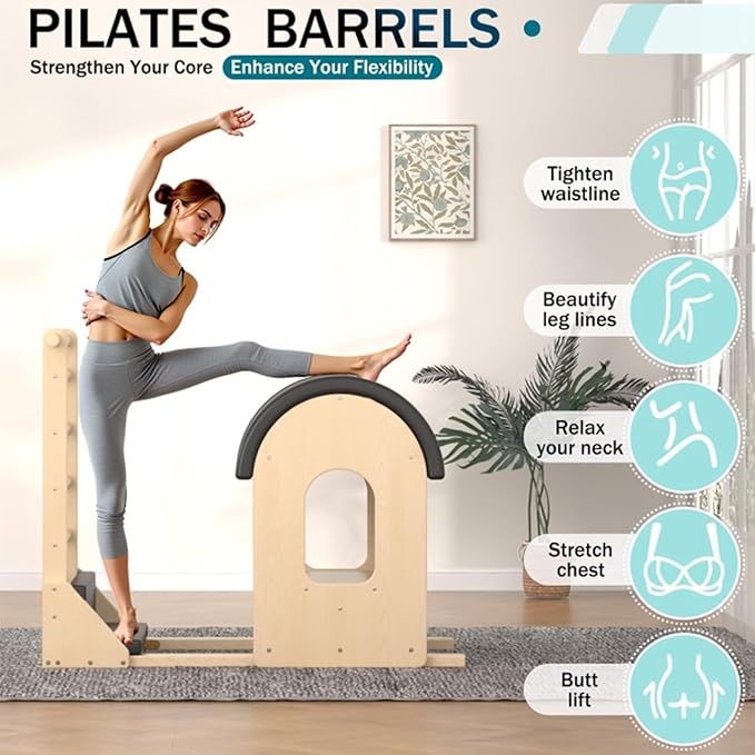 Pilates Ladder Bucket Chair, Split-Type Pedal Combination, Core Strength, Balance and Stretching Training Equipment, Pilates Machinery