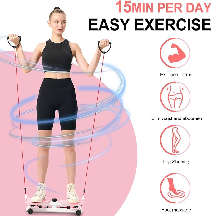 HOTWAVE Waist Twister Board – Non-Slip Fitness Balance Board for Core Strength, Waist Trimming & Weight Loss – Home Exercise Equipment for Men & Women – 360° Rotation, Anti-Skid Surface, Supports Up to 300 lbs