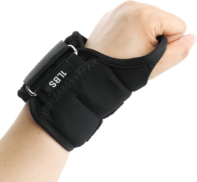 Wrist Weights with Thumb Loops Lock for Women Men 1 Pair 2 3 4 5 6 LBS Arm Weight Ankle Weights Weighted Gloves for Running Walking Jogging Physical Therapy Gym Workout Cardio Exercises