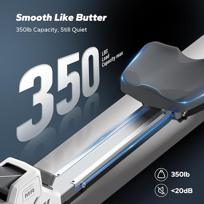 MERACH Foldable Rowing Machines for Home, Magnetic Rowing Machine with 16-Level, Compact Row Saves 20% Space, 350 LBS Load Capacity, Free MERACH App and 1000+ Champion Coaching Course & Games