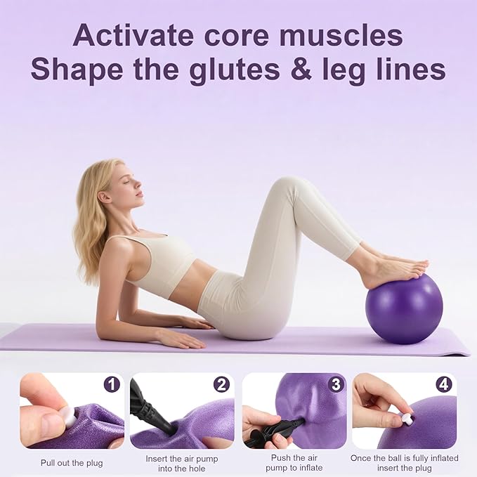 Pilates Essentials Kit-Home Pilates kit for Women with Pilates Ring and Ball,5 Resistance Bands for Beginners-Train Muscles, Flexibility & Core Strength