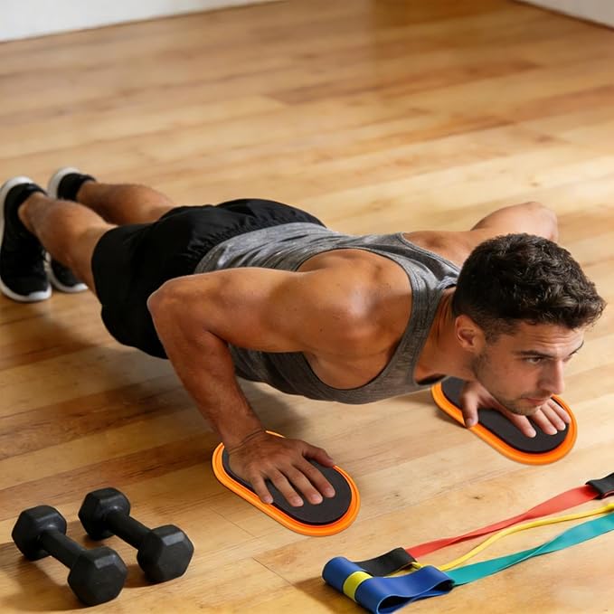 Fitness Gliders 9.25*5.31inch, Oval Core Sliders, Sliding Discs for Full Body Training, Lightweight Exercise Tools, Improve Strength & Stability, Perfect for Women Men, Gym Home Bedroom Daily Routine