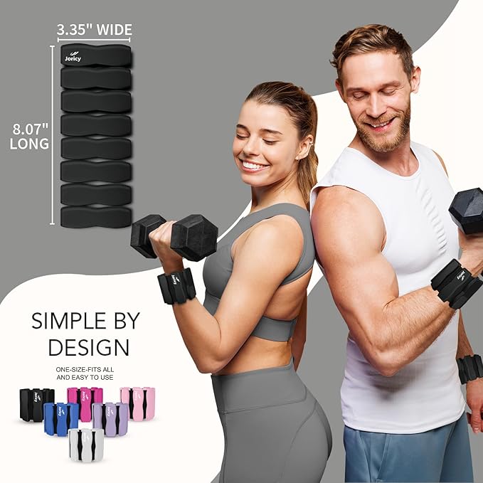 Wrist Ankle Weights for Women Men, Leg Arm Wrist Weights Bangles 1lb*2 1.5lb*2 2lb*2Wearable Weights Pilates Weighted Bracelet for Strength Training Walking Swimming Exercises Yoga Physical Therapy