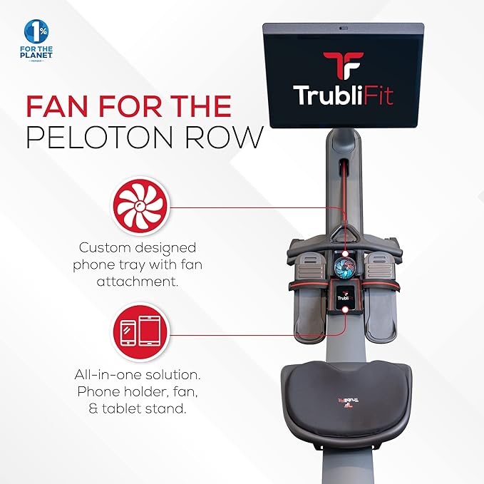 TrubliFit Fan for Peloton Bike & Peloton Treadmill - Accessories for Peloton - Fits Original Bike, Bike+ or Tread - No Batteries or Charging Required