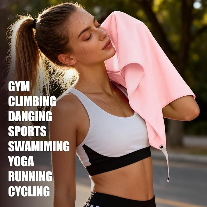 Microfiber Gym Towels - 5 Pack Highly Absorbent & Quick-Drying, Odor-Free, Sports Sweat Towels for Men & Women, Perfect for Workout, Yoga, Running, Fitness, Tennis, Swimming and Travel