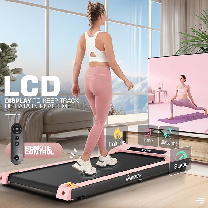ANCHEER Treadmill with 12%/15% Incline, Folding Walking Pad with Handle Bar, 320-450lb Capacity Under Desk Foldable 3.5HP Treadmills for Home/Office/Gym,Installation-Free