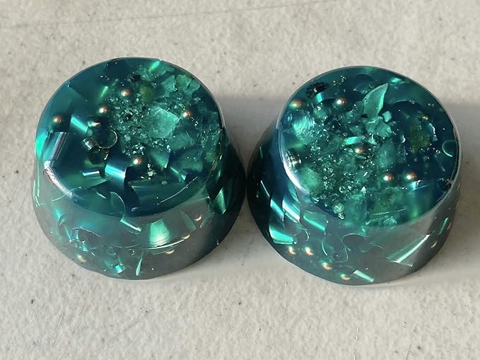 2 Transparent Green GP Small Tower Buster Crystal Orgone Generator Energy Accumulator 528Hz/7.83Hz/Advance Harmonics Many Beautiful Ingredients and Colors!! (Transparent Green GP)