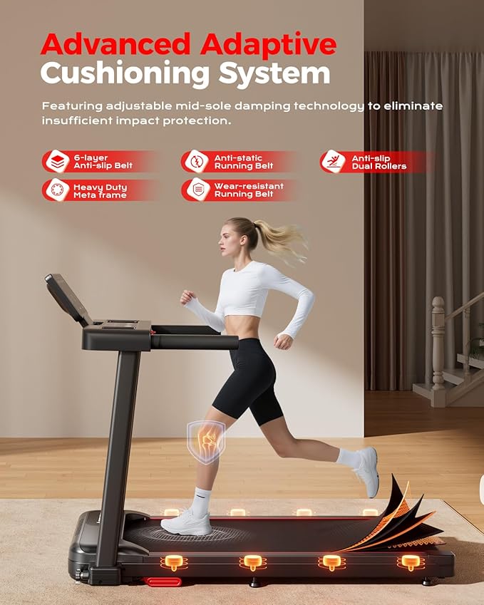 Foldable Treadmill for Home Small with Incline - 3.0HP Quiet Walking Pad Treadmill with Handles, 300LBS Capacity, Home Office 3-in-1 Portable Treadmills for Running Jogging Walking