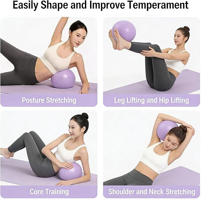 Home Pilates Kit - 12-Segment Resistance Bands + Small Pilates Ball + Random Color Air Pump | Multi-Functional Exercise Bands Resistance an Excellent Yoga Pilates Equipment