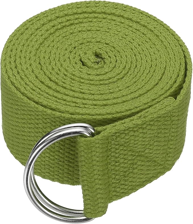 Yoga Strap for Stretching, Athletic Stretch Band with Adjustable Metal D Ring Buckle Yoga Bands