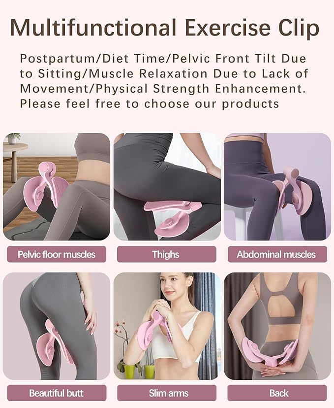 Thigh Exerciser Kegel Exerciser, Pelvic Floor Trainer, Kegel Trainer for Postpartum Rehabilitation, Trimmer Inner Thigh, Thigh Toner Workout,