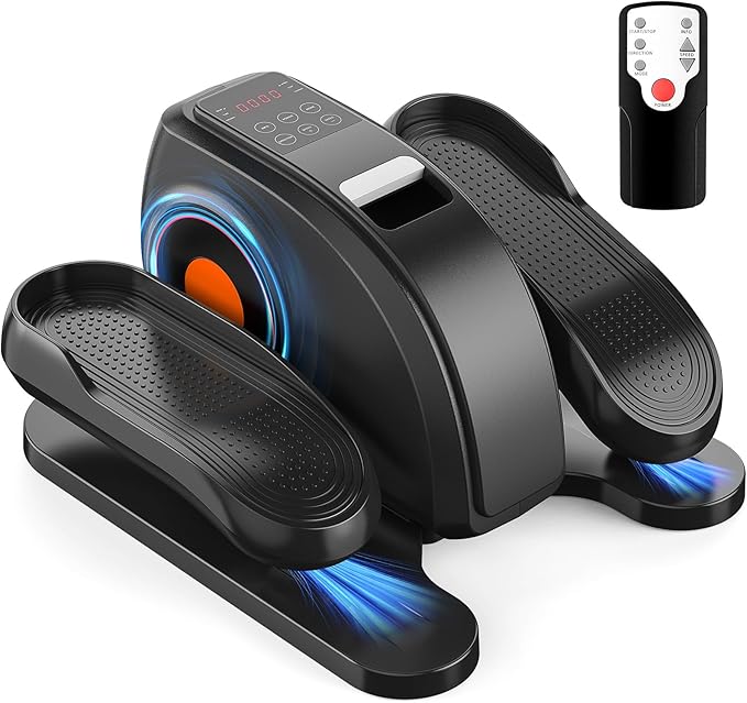 Sweetcrispy Compact Under-Desk Elliptical – Quiet Mini Pedal Exerciser with Adjustable Speed and LED Display, Portable Workout Equipment for Home or Office