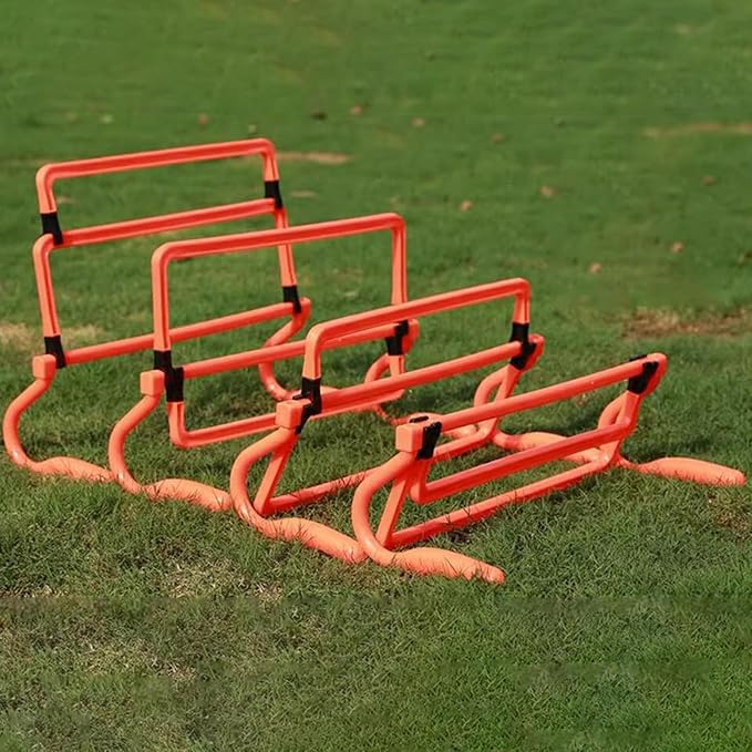 5X Agility Hurdles Obstacles Improves Strength Adjustable Speed Hurdles for Soccer Athletes Basketball Running Indoor Outdoor