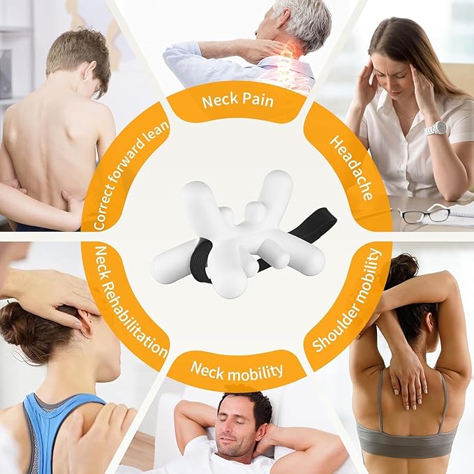Docemel Occipital Release Tool,Neck Massager and Shoulder Trigger Point Massager for Headache Relief,Deep Tissue Trigger Point Massage Tool with Acupressure Design Targeting Hard-to-Reach Muscles