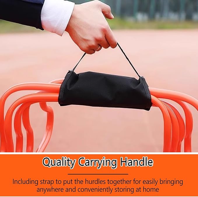 Agility Training Mini Hurdles, Lightweight Portable Agility Speed Hurdles, Soccer Training Equipment with Carry Bag, for Indoor and Outdoor Sports(23cm/9in)