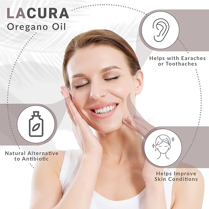 Lacura Organic Oil of Oregano Drops - Organic Oregano Oil Herbal Extract for Immune Defense - Essential Oil for Respiratory Support - 15mL