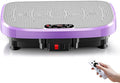 Vibration Plate Exercise Machine for Whole Body Workout, Vibrating Platform for Fast Weight Loss, Lymphatic Drainage & Pain Relief, Home Fitness Equipment with LED Touch Screen Pull Cord, Purple