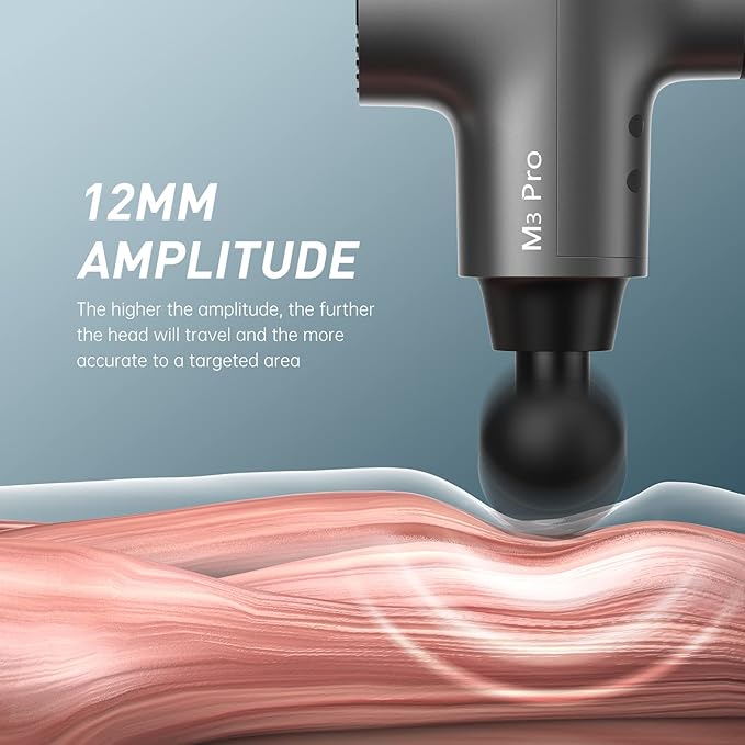 Opove M3 Pro 2 Massage Gun Deep Tissue Percussion Muscle Massager for Workout, Percussive Therapy Fascia Gun for Athletes Fast Recovery, 30 Days Long Battery Life, 70lbs Stall Force