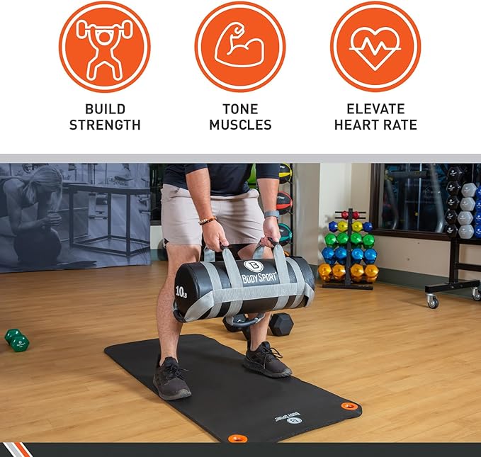 Body Sport Weight Weight Training Bags – Heavy Duty Weighted Bag for Fitness, Conditioning and Training