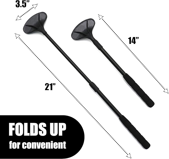 EASACE Back Scratcher for Women Men Extendable with Strong ABS Massage Head, 21inch Body Scratcher for Adults - Pets Compact - Retractable（Black）