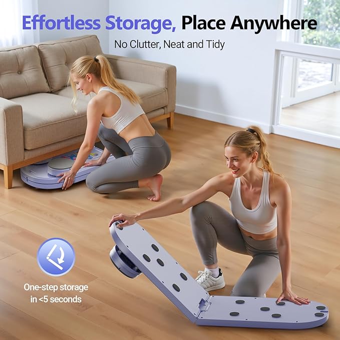 2025 Updated Pilates Board, Portable Pilates Reformer Machine for Home Workout, Easy-to-Use Pilates Sliding Board for Full Body Toning, Lightweight Fitness Gear for Beginners & Busy Moms