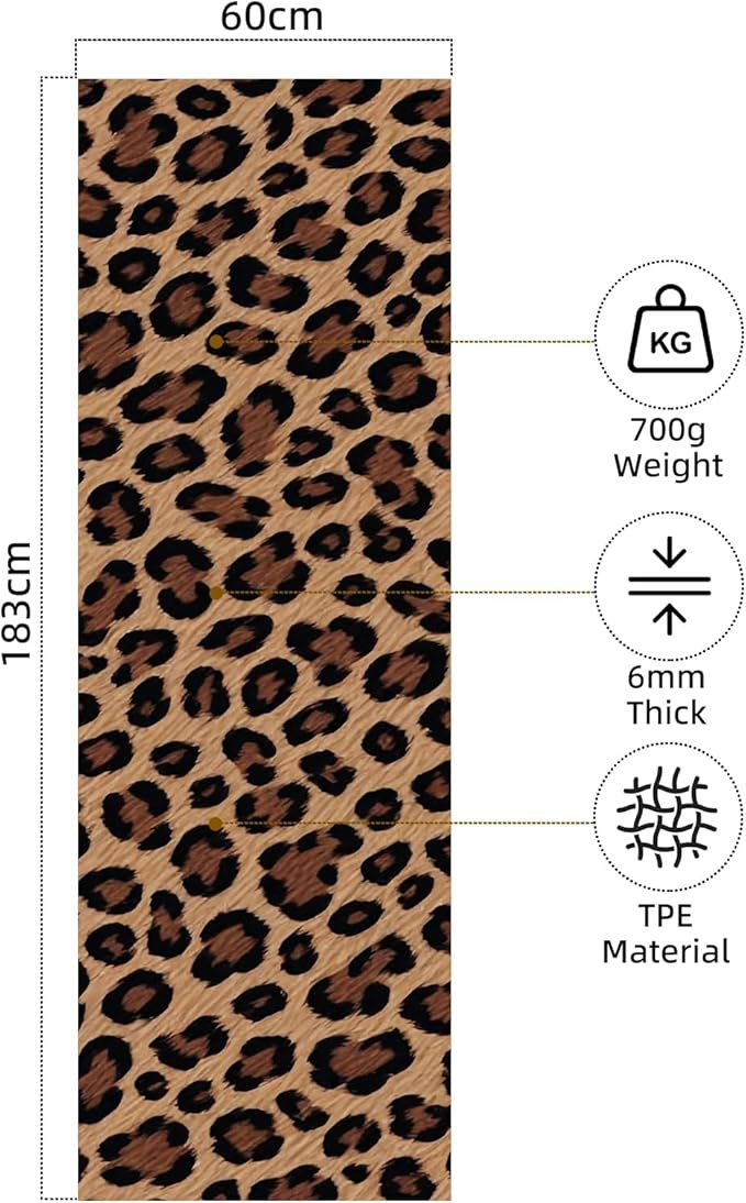 FOLAI Extra Thick Yoga Mat 6mm，pilates mat thick - Non-Slip Exercise Mat for HIIT, Pilates & Home Workouts & Workout with Free Carry Strap