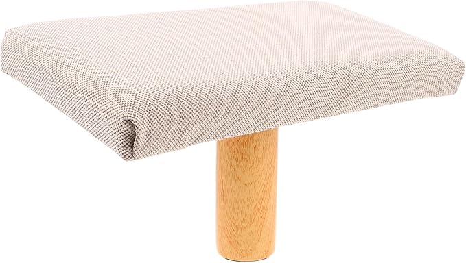 SUPVOX Bench Stool with Cushion Portable Prayer Stool Wooden Seat Beige Medium for Adults Over 150cm and Sitting Support