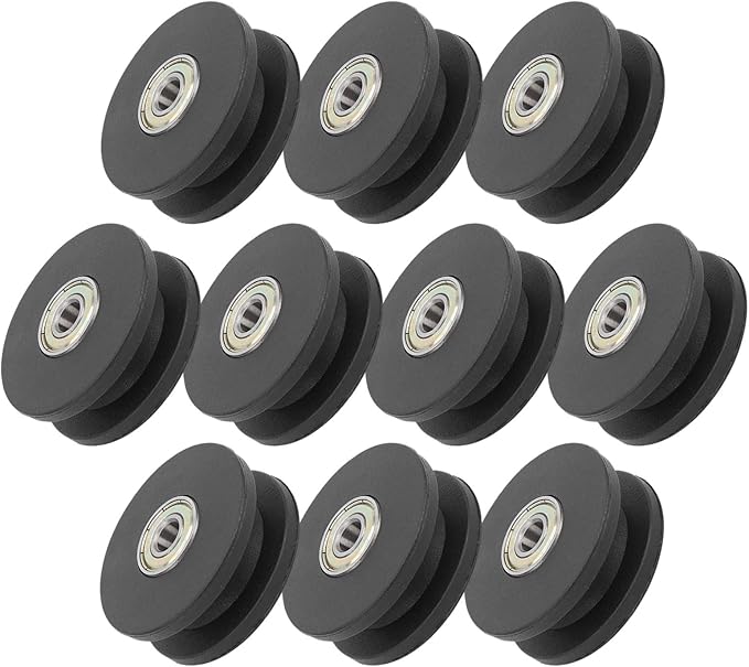 10pcs 50mm Nylon Fitness Bearing Pulley, Gym Pulley Accessory, Durable Home Gym Attachments for Strength Training, Lightweight Exercise Equipment with Smooth Rotation, Compatible