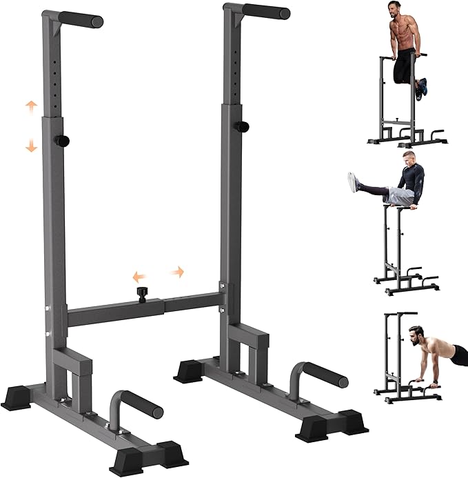 Dip Bar Attachment for 2"x2" Squat Rack, Heavy Duty Power Rack Attachment with 5/8" or 1" Hole