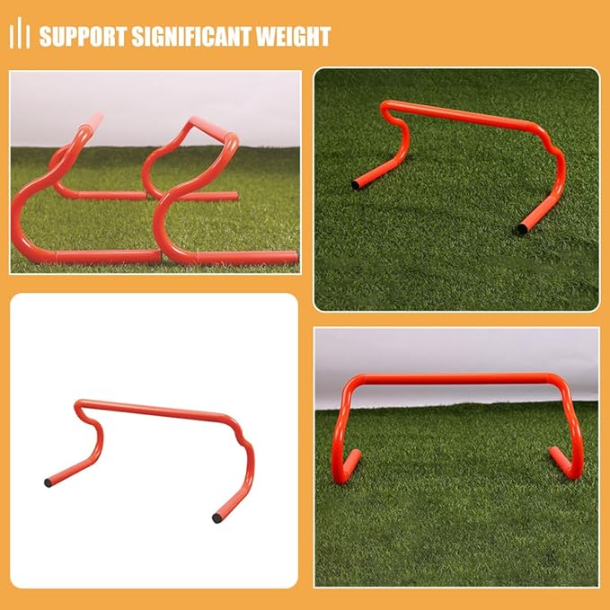 BESPORTBLE 3pcs Detachable Speed Training Hurdles for Workout Equipment Orange Agility Training Set for Basketball Soccer Football Drills