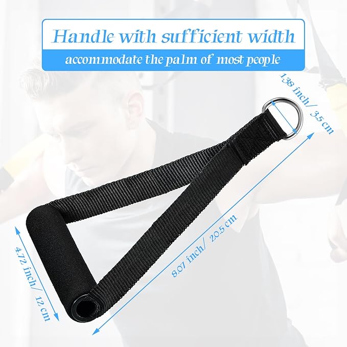 Sumind 40 Pcs Gym Exercise Handles Replacement Cable Machine Attachments for Home Gym Equipment Pulley System Resistance Bands, Strength Trainer, Heavy Duty Workout Handles