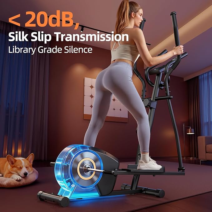 Elliptical Exercise Machine for Apartments and Homes,8 Levels of Magnetic Resistance,15.5-inch Stride Elliptical Machine, and Supports Users up to 400 pounds Elliptical Training Machines;