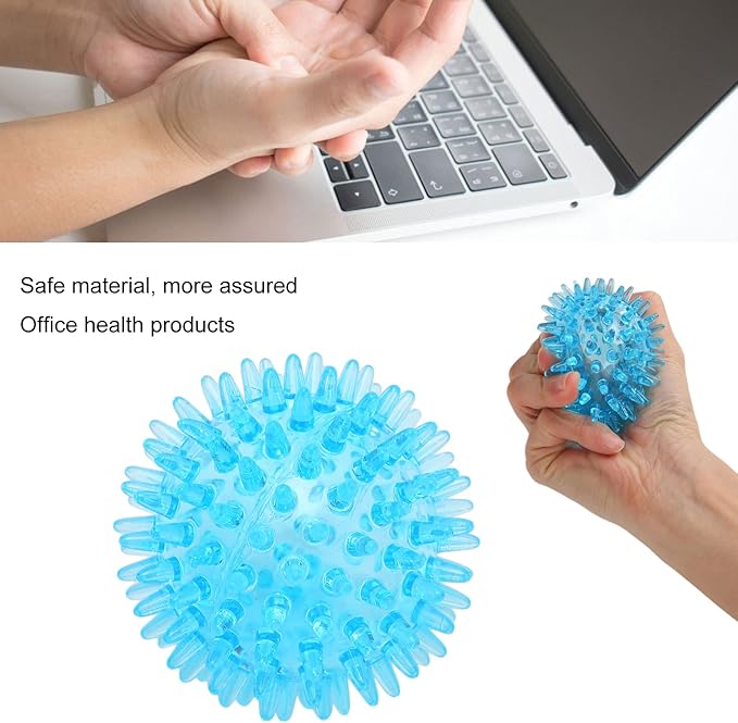 Spiky Massage Ball, Massage Roller Spiky Ball for Hand Wrist Stress Relief (7CM)