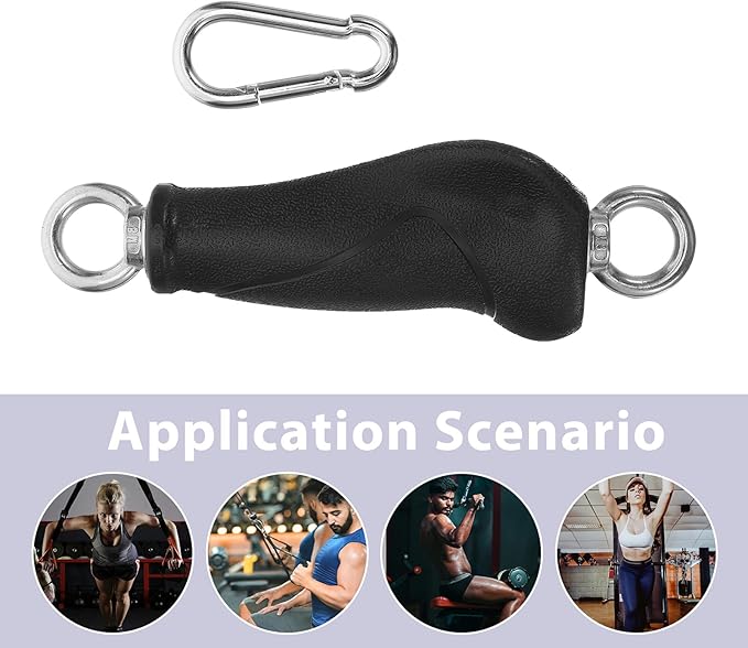 Vaguelly 2pcs Gym Cable Machine Handles Exercise Equipment Handles Heavy Duty Ergonomic Compact Grip Attachments for Home Workout and Strength Training
