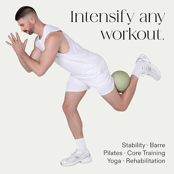 Bala Pilates Ball, Non-Weighted Exercise Ball - Small 8" Yoga Ball for Barre, Stretching, Strength & Core Training - Workout Accessory with Mini Pump for Home Gym & Fitness Routines - 100% PVC