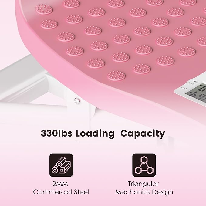 SogesPower Balance Board Trainer for Adults, Ski Balancing Machine with Resistance Bands & LCD Display, Wobble Board Rocking Stepper for Full Body Workout for Home Gym,Cardio Core & Leg Training